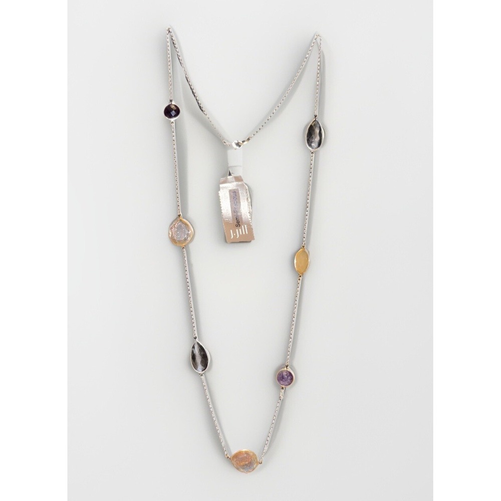 J Jill 34" Beaded Necklace With Multi-Colored Semi Precious Stones